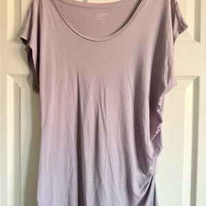 LOFT Women's Soft Purple Short Sleeve Tee